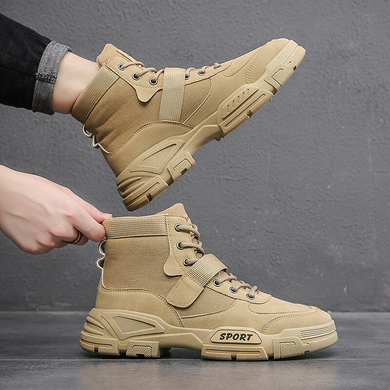 Bota Masculina Cano Alto em Couro