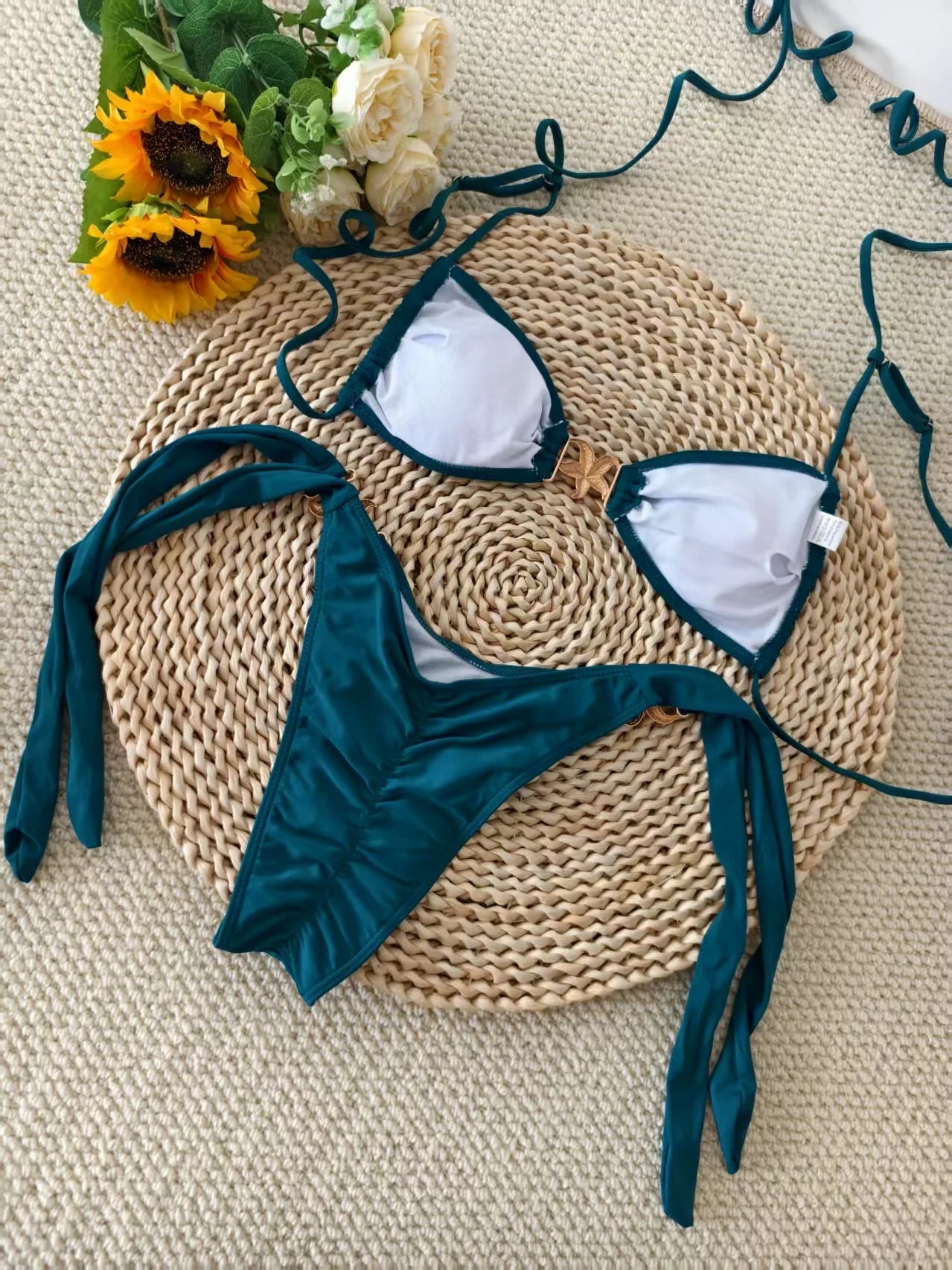 Biquíni Azul com Detalhe Estrela do Mar