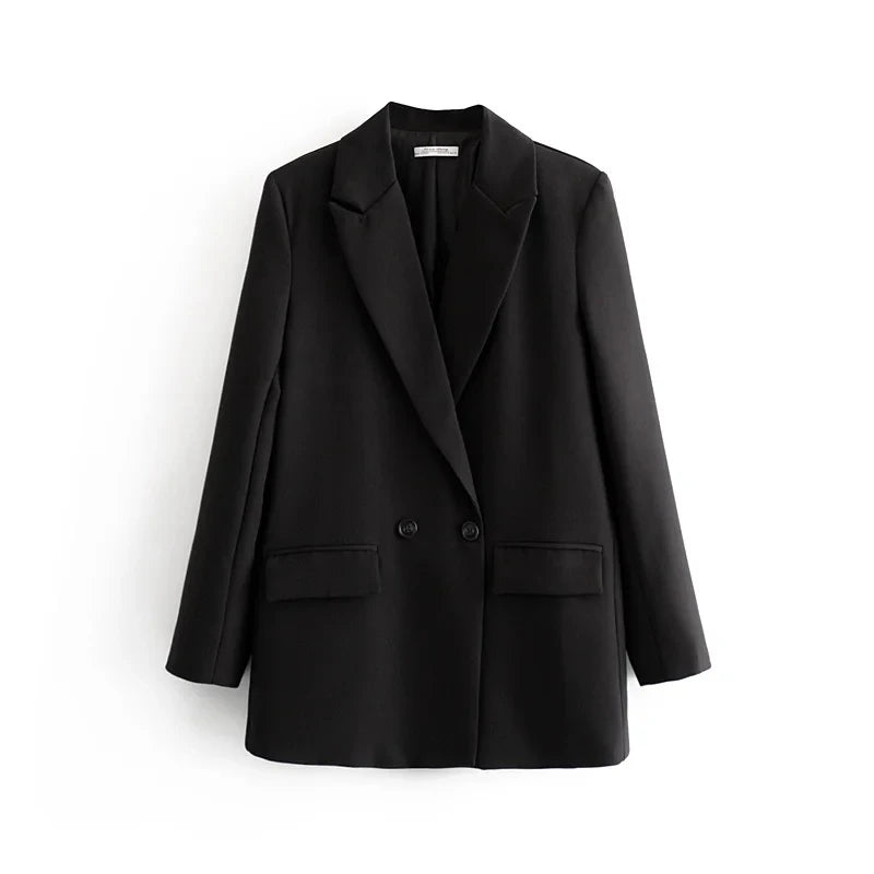 Blazer Feminino Botões Cruzados Oversize