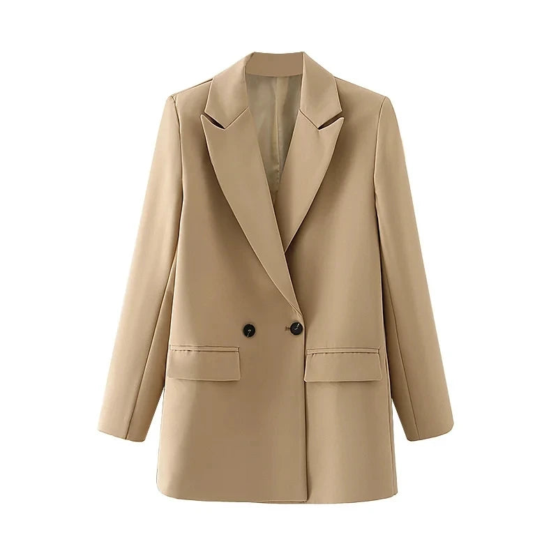 Blazer Feminino Botões Cruzados Oversize
