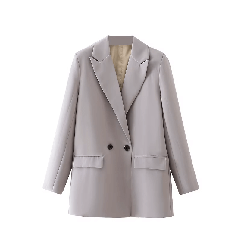 Blazer Feminino Botões Cruzados Oversize