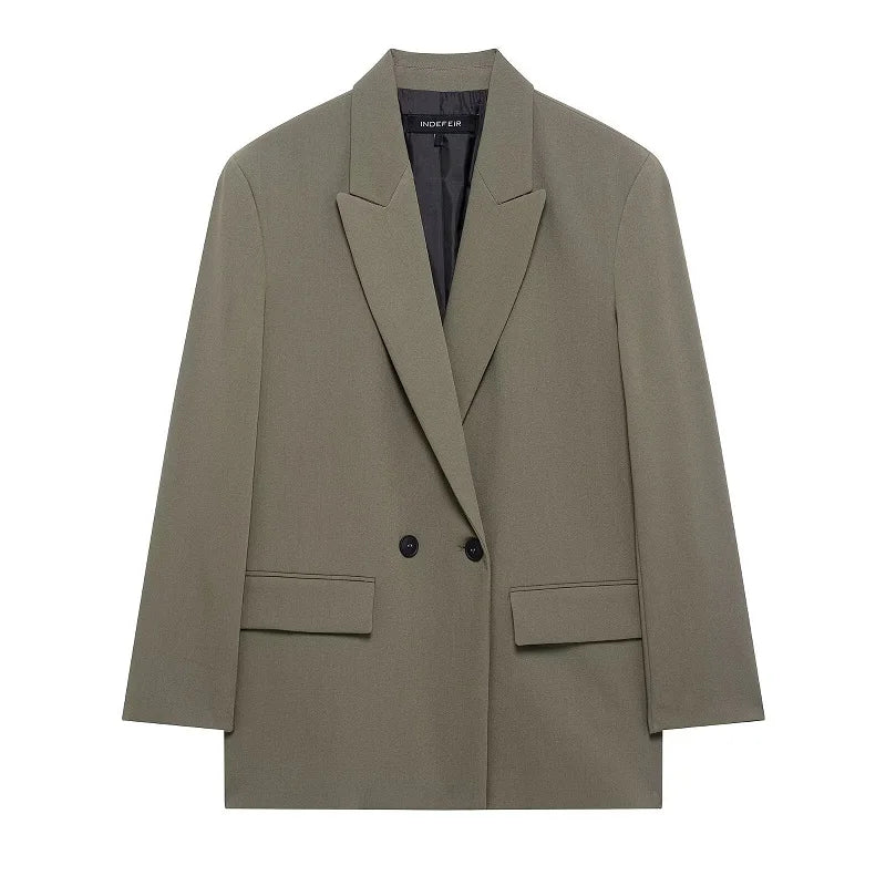 Blazer Feminino Elegante Botão Único