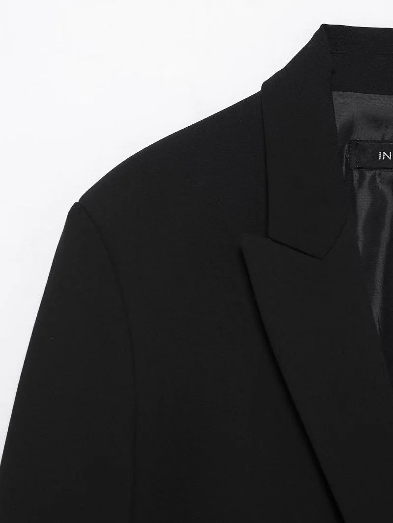 Blazer Feminino Elegante Botão Único