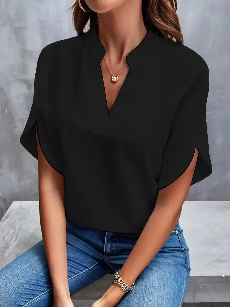 Blusa Andreia Gola V Preta