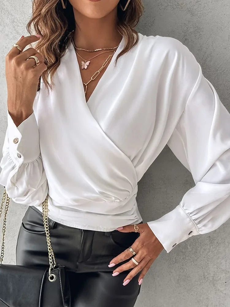 Blusa Dalila Transpassada Decote V