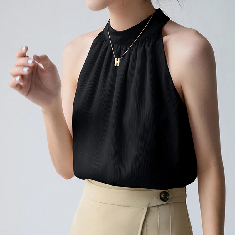 Blusa Gola Halter Preta 1