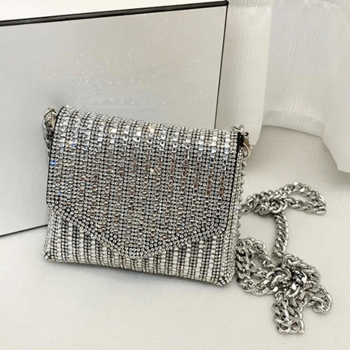 Bolsa Strass Luxo Tiracolo