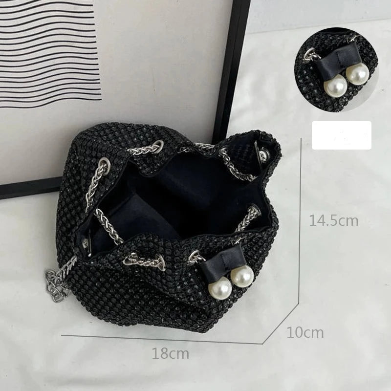 Bolsa Strass Saco Vintage 1