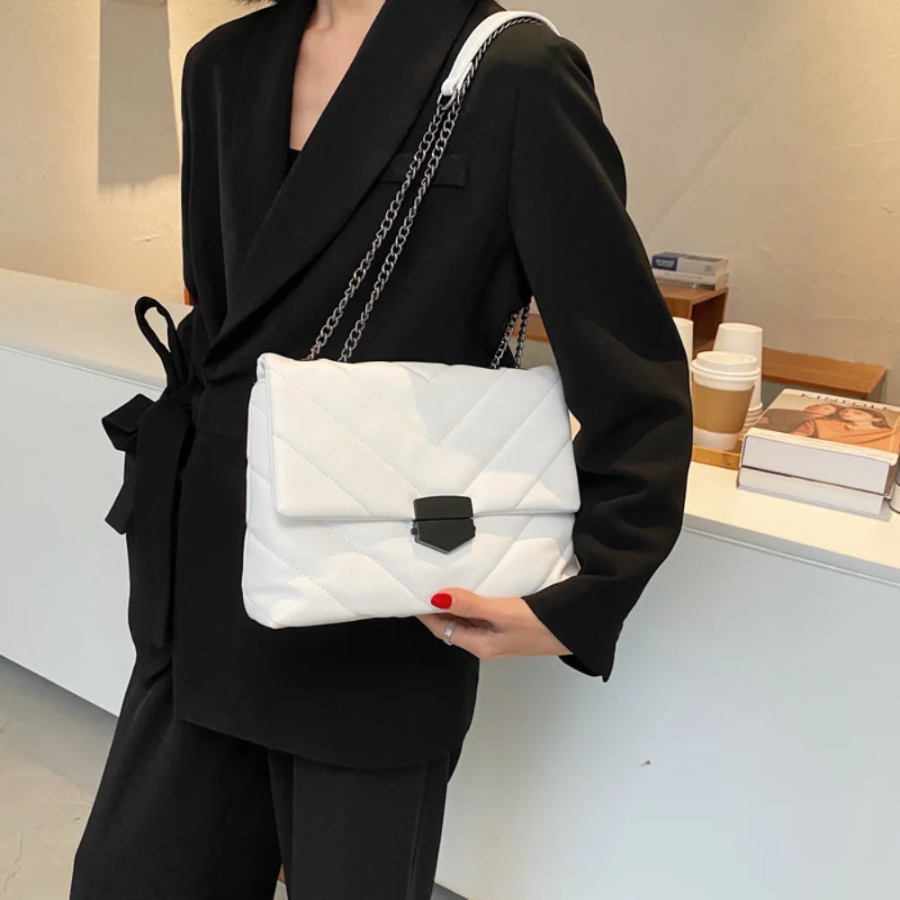 Bolsa Tiracolo Cindy em Couro Branco