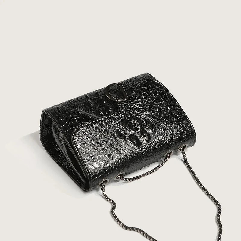 Bolsa Tiracolo Gigi em Couro Croco 2