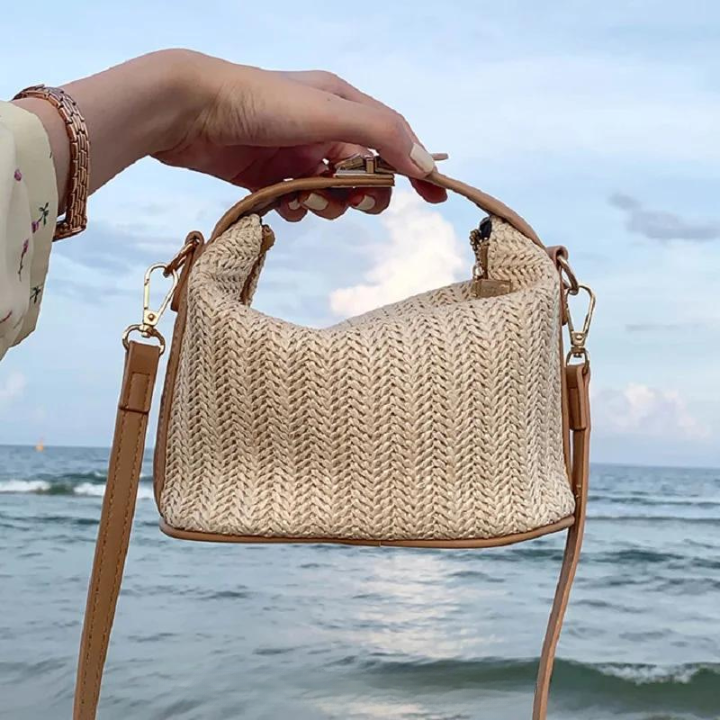 Bolsa de Palha Tiracolo Boho