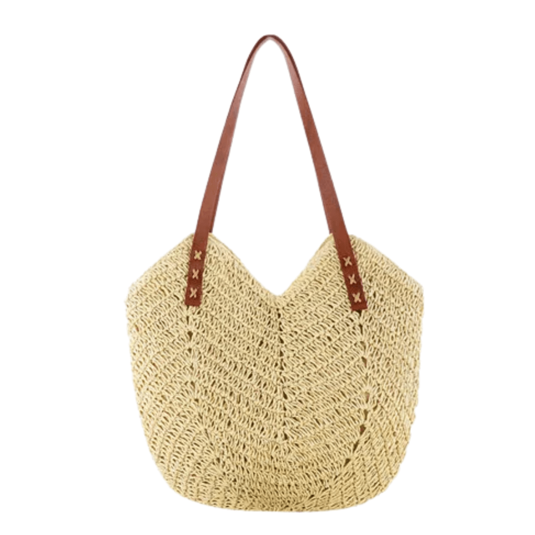 Bolsa de Praia em Palha Tiracolo Vintage