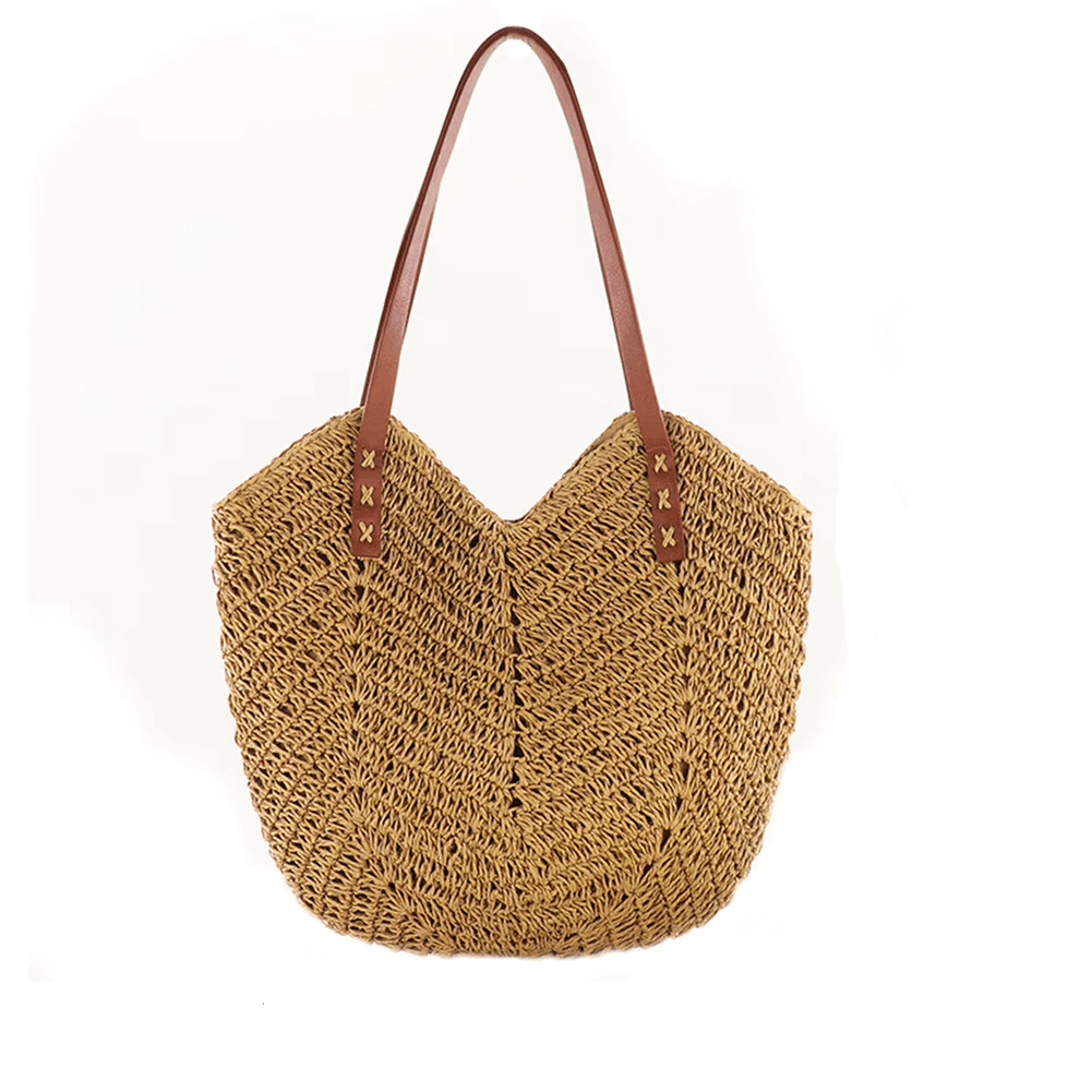 Bolsa de Praia em Palha Tiracolo Vintage