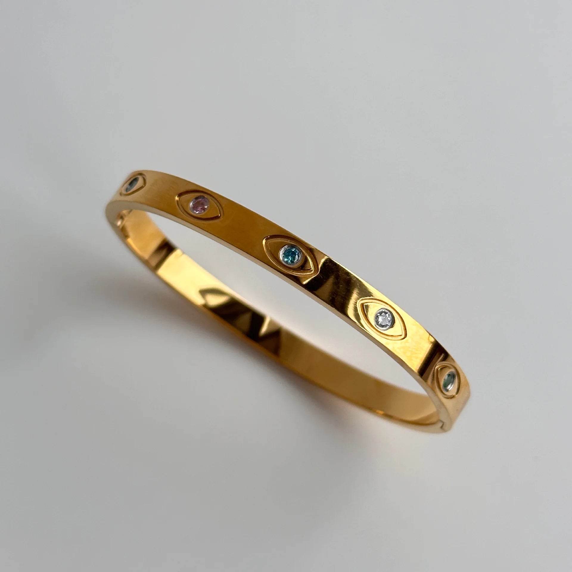 Bracelete Olho Grego com Zircônia Colorida