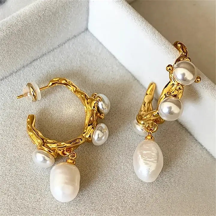 Brincos de Pérolas de Água Doce