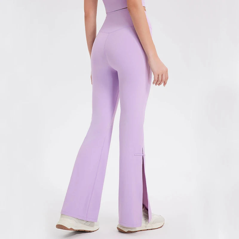 Calça para Treino com Abertura Lateral Lilas