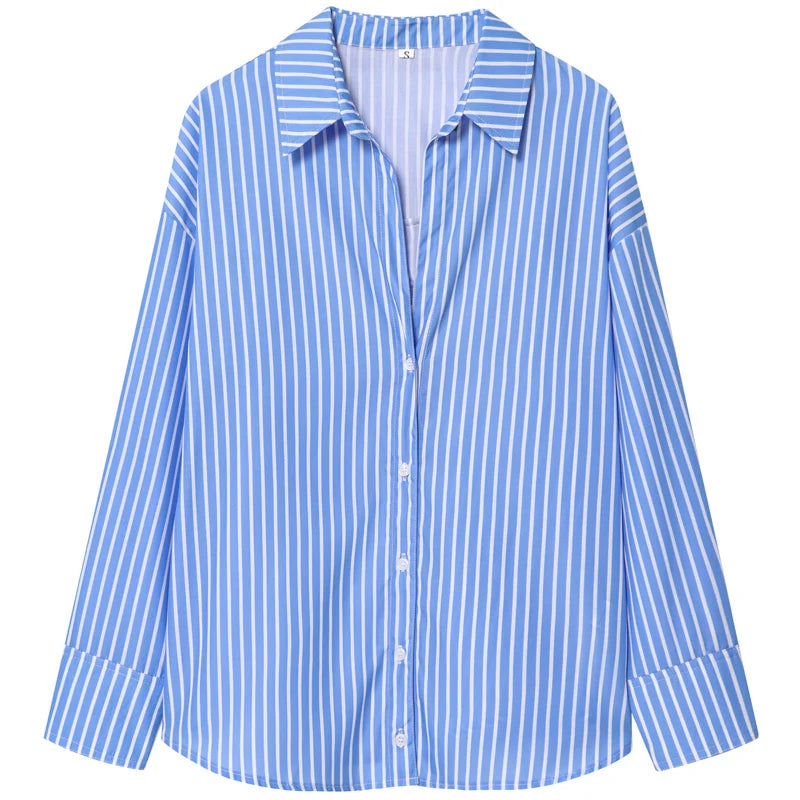 Camisa Feminina Listras de Botões