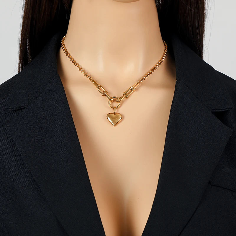 Colar Coração Banhado a Ouro 18K