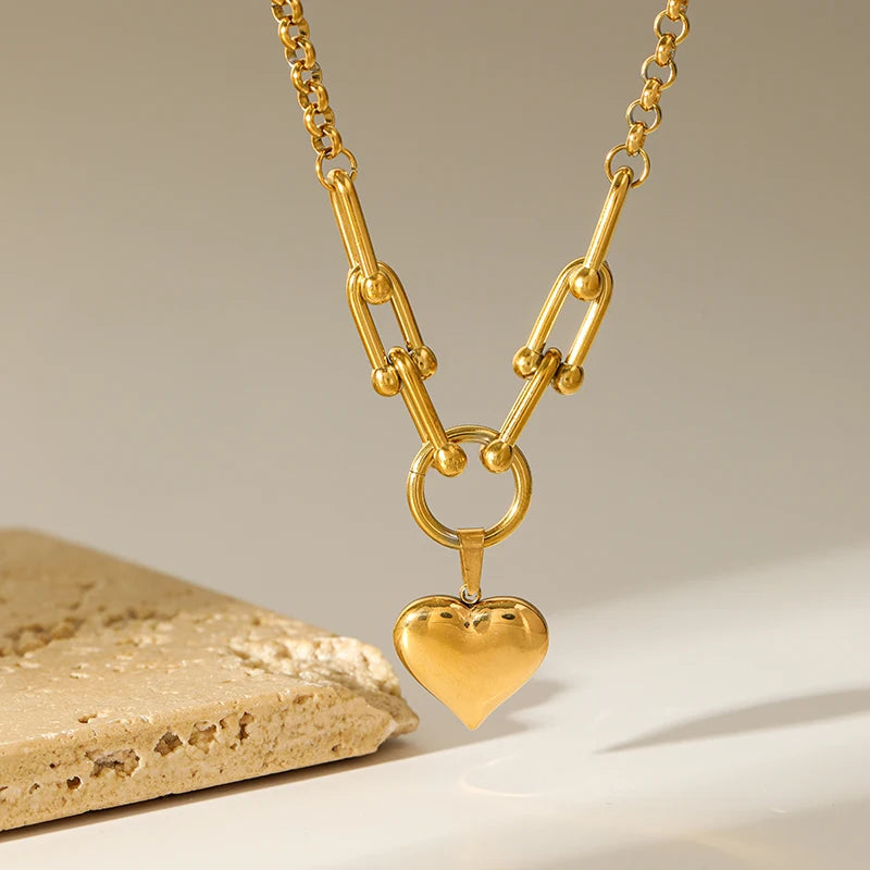 Colar Coração Banhado a Ouro 18K