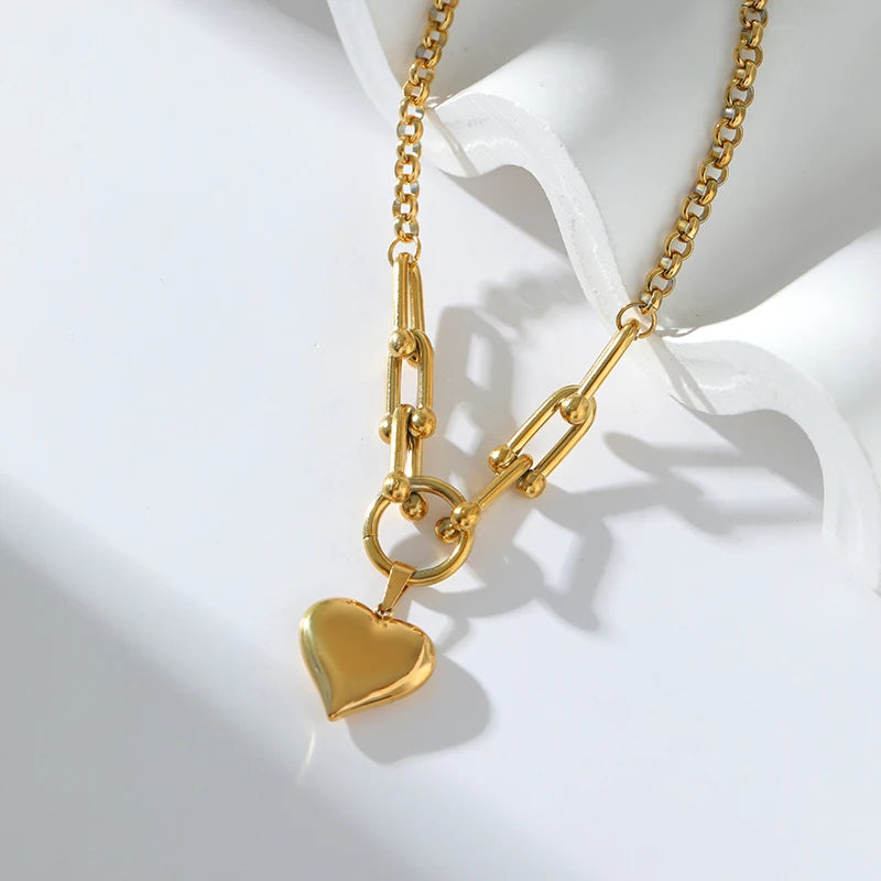 Colar Coração Banhado a Ouro 18K