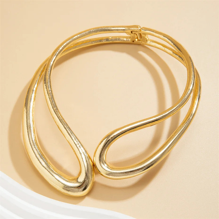 Colar Gargantilha Dourado Ajustável
