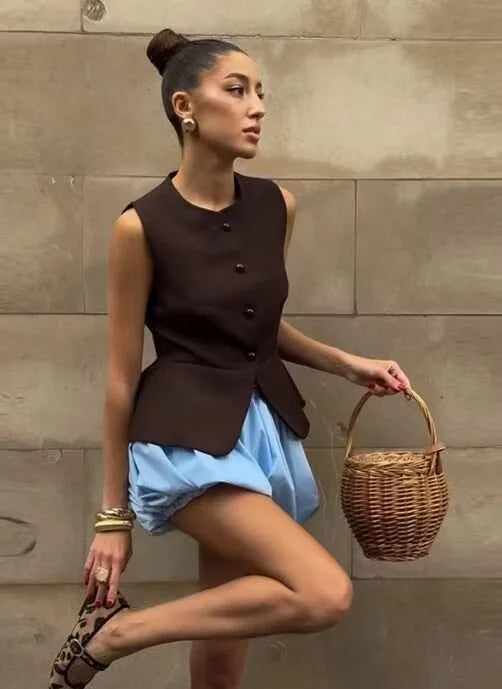 Colete Feminino Elegante com Botões