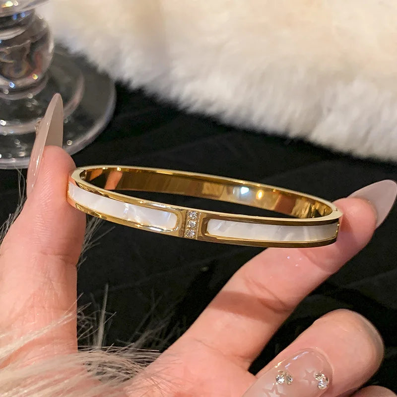 Conjunto 3 Braceletes Banhados a Ouro com Zircônia
