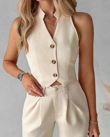 Conjunto Bianca Alfaiataria com Colete Frente