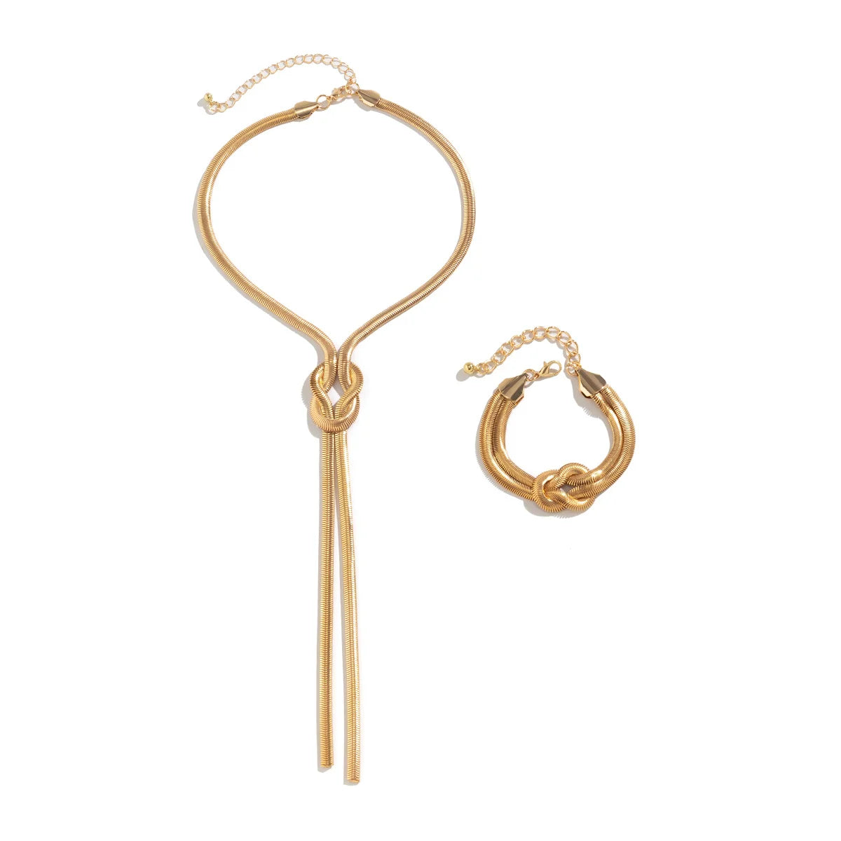 Conjunto Colar e Pulseira Nó Feminina