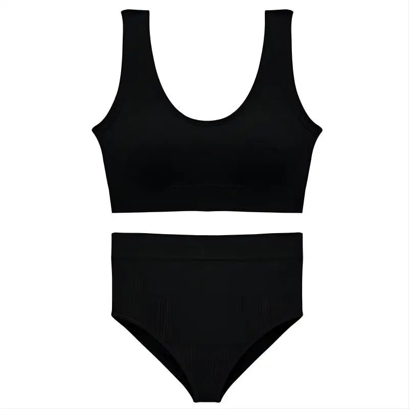 Conjunto de Calcinha e Sutiã de Algodão Preto