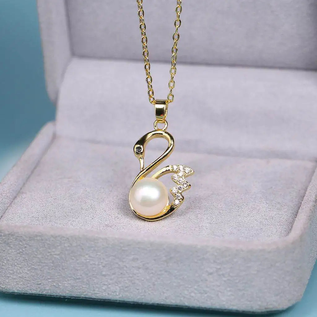 Conjunto de Jóias Pérola Cisne Dourado
