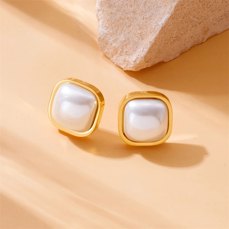 Conjunto de Joias Pérola Quadrada