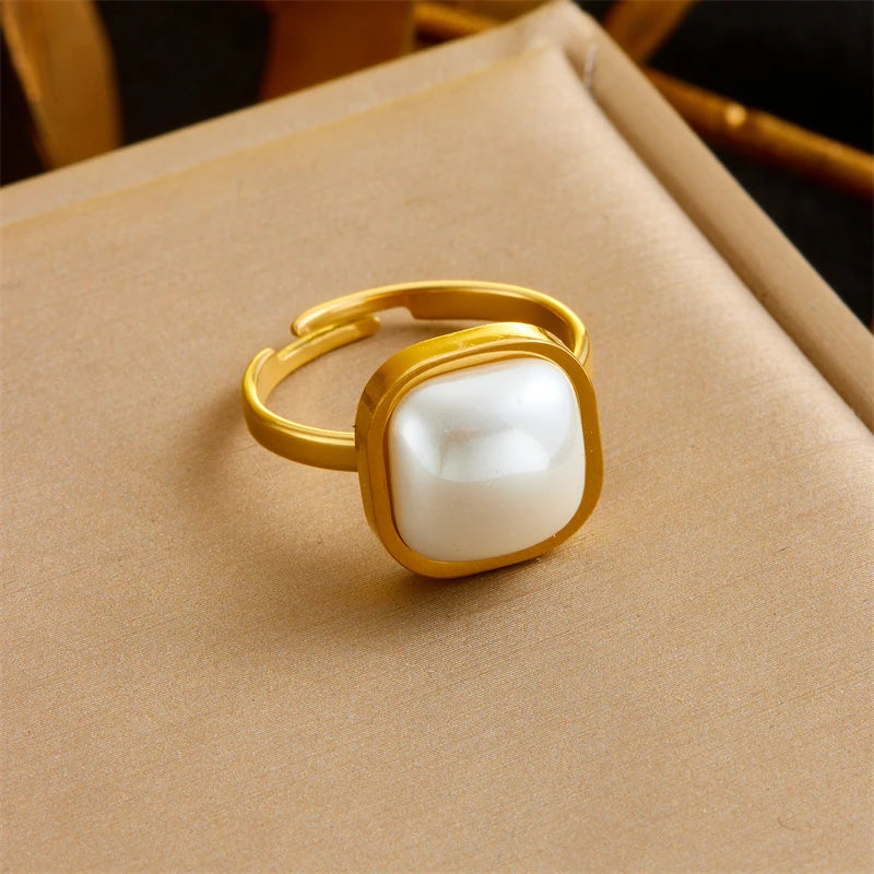 Conjunto de Joias Pérola Quadrada