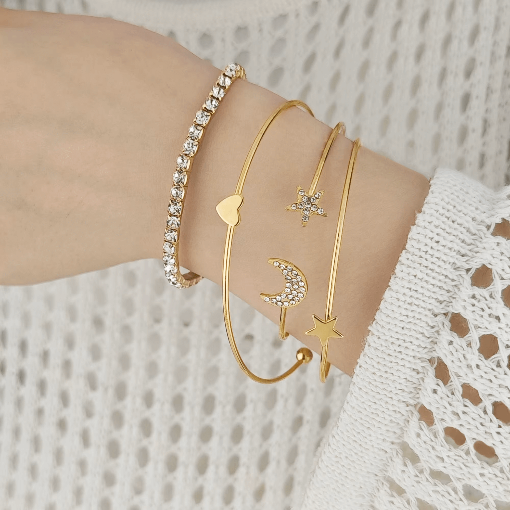 1Conjunto de Pulseiras de Luxo Vintage