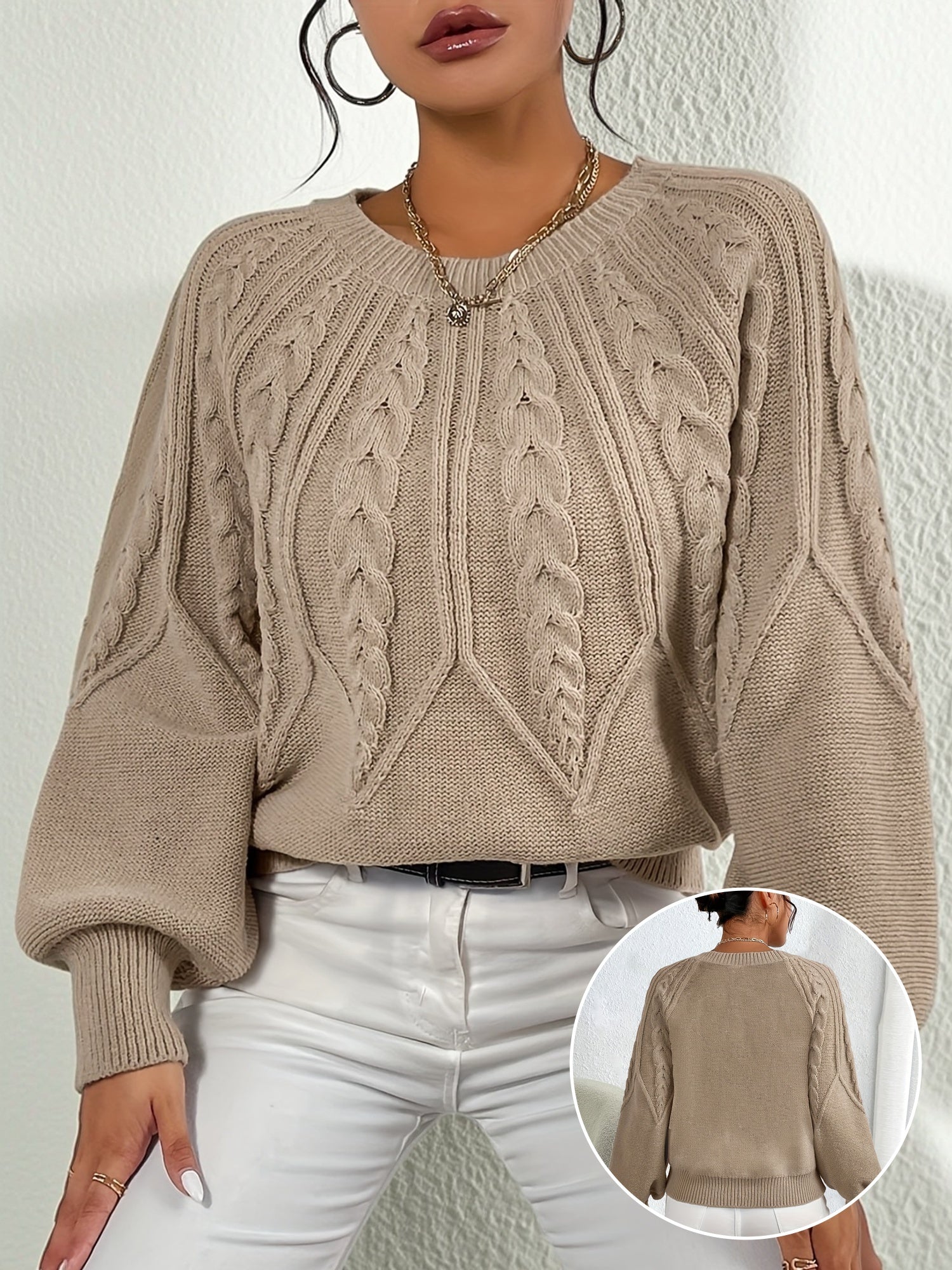 Pulôver Feminino Tricô Canelado com Punho