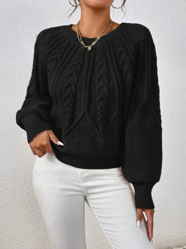 Pulôver Feminino Tricô Canelado com Punho