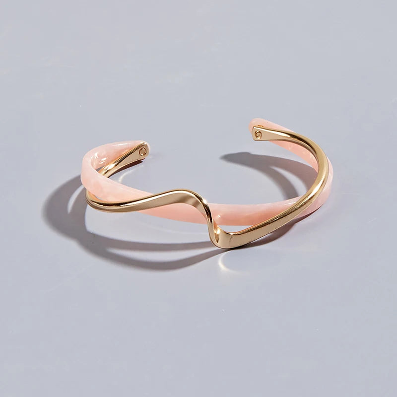 Pulseira Geométrica Elegante com Acrilico