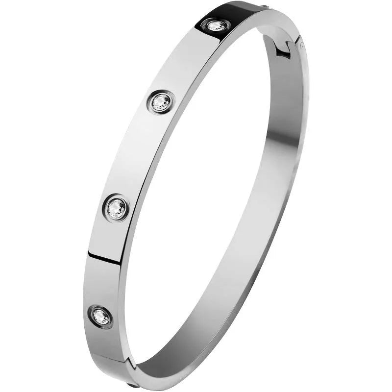 Pulseira Luxuosa com Cristal e Zircônia