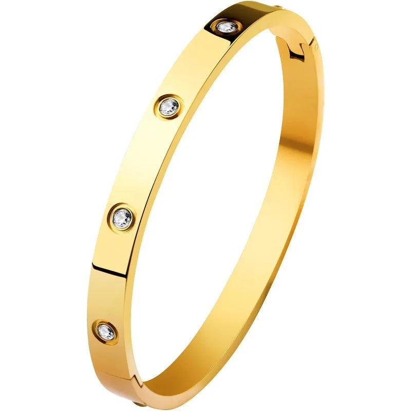 Pulseira Luxuosa com Cristal e Zircônia