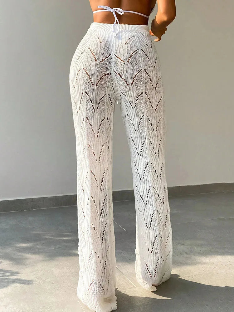 Saida de Praia Calça Pantalona Reta