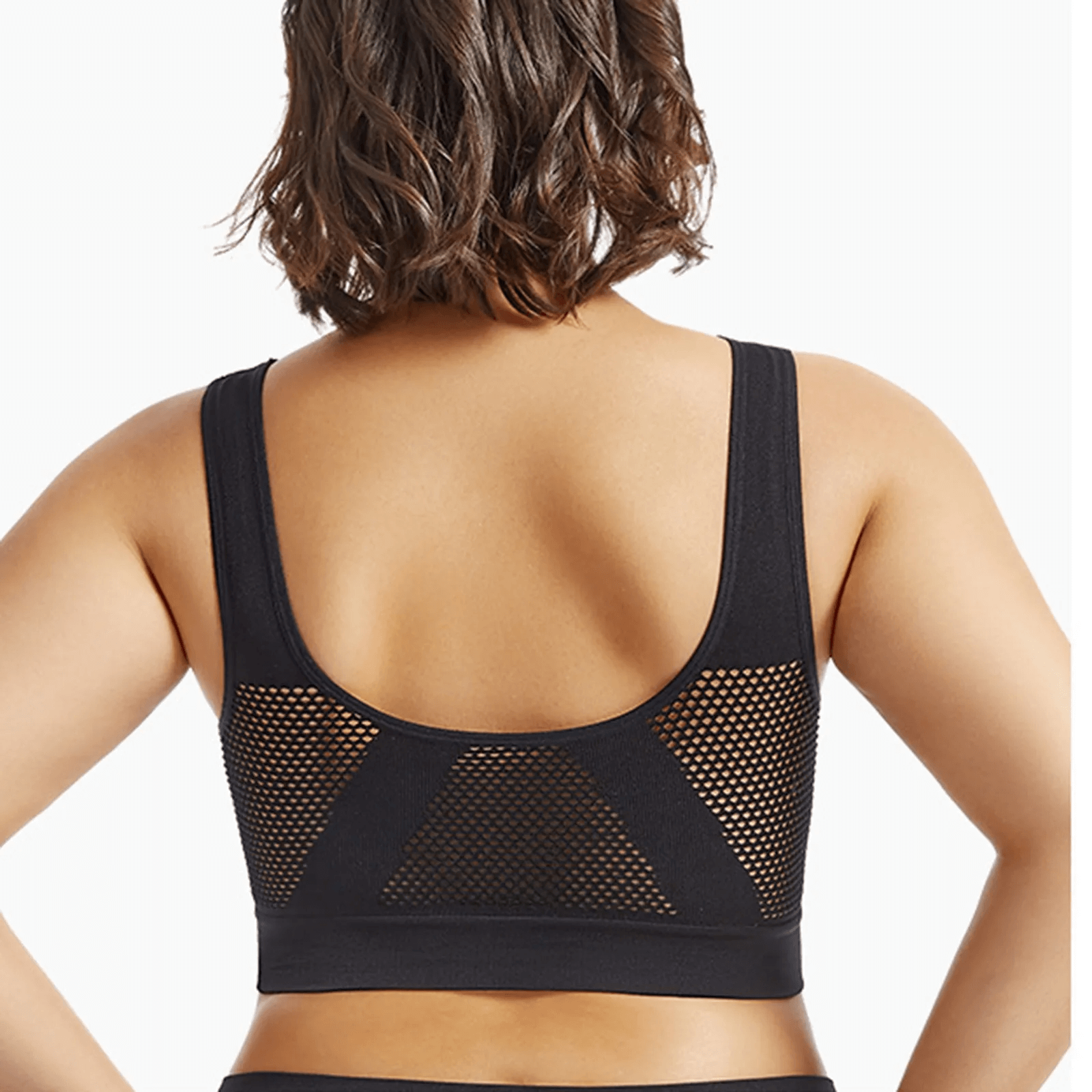 Toper Fitness Malha Respirável com Bojo Preto 1