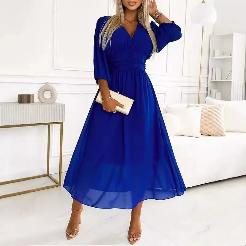 Vestido Fabiane Midi com Decote V