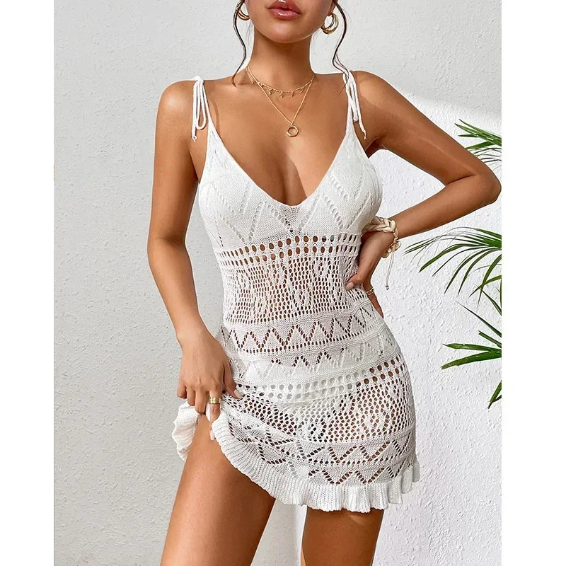 Vestido Laura de Praia em Crochê