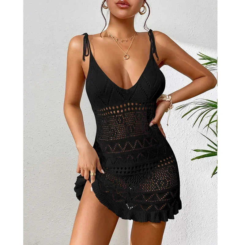 Vestido Laura de Praia em Crochê