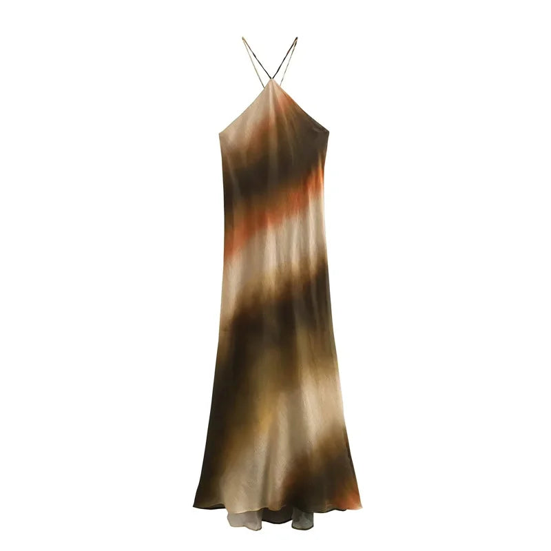 Vestido Longo Tie Dye Detalhe nas Costas