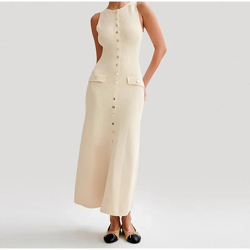Vestido Longo de Botões Luna