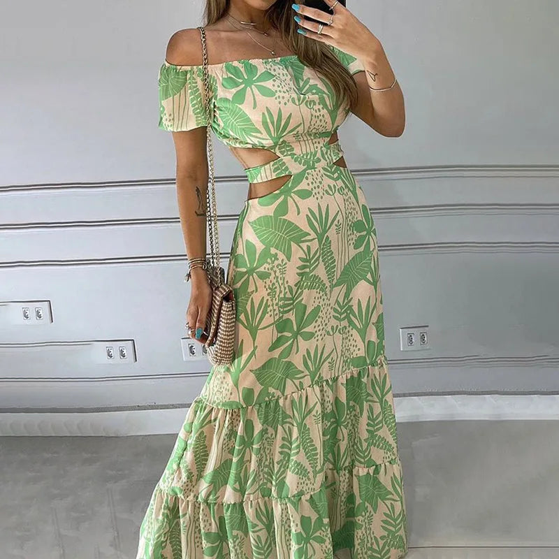Vestido Marina Estampado Verde