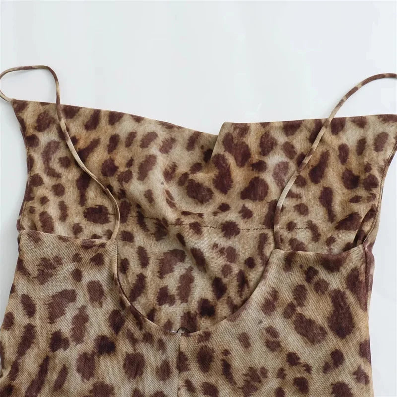 Vestido Midi Tule Estampa Animal Vintage