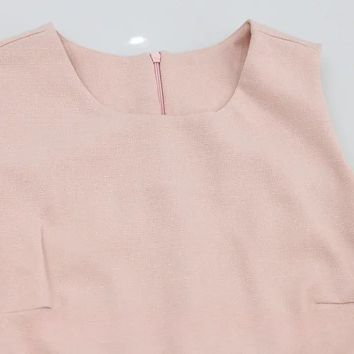 Vestido Sofia Detalhe Lateral Rosa Ziper