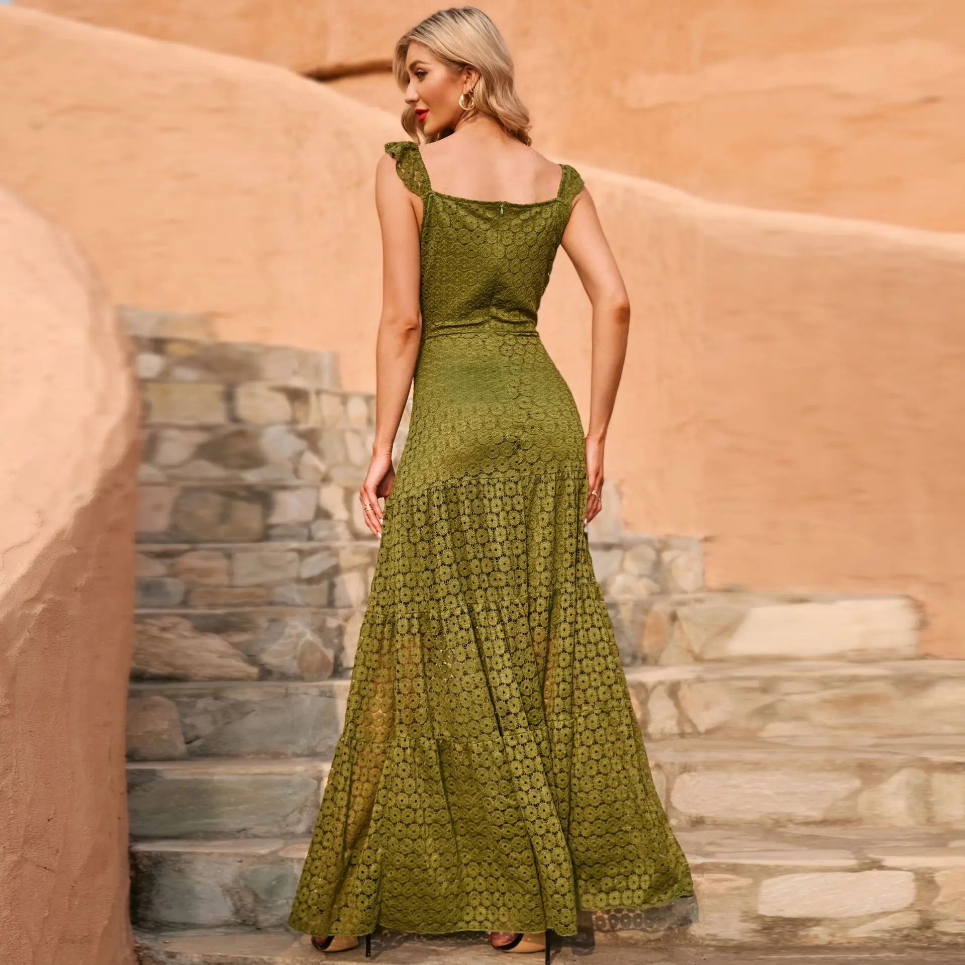 Vestido Tassia Longo com Renda